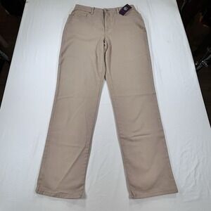 NWT Gloria Vanderbilt Amanda Jeans Womens 10 Slimming Beige Denim Stretch NEW